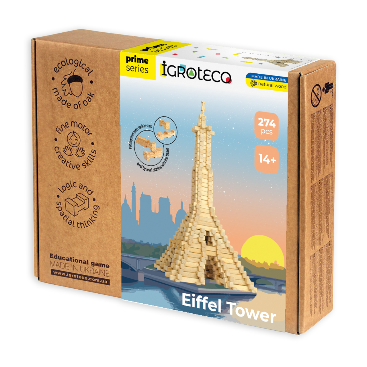 Igroteco Wooden Construction Set "Eiffel Tower" — Made in Ukraine